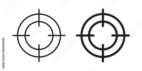 Target icon symbol. Illustration for web and mobile app. Line and solid style