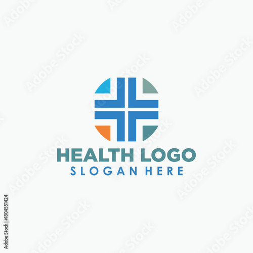 simple cross logo design template, health icon design