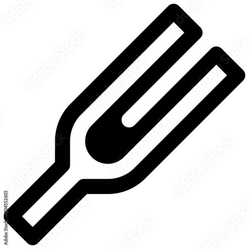 Acoustics. Outlined stroke vector icon with black-filled details.