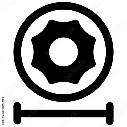 Astrometry. Outlined stroke vector icon with black-filled details.