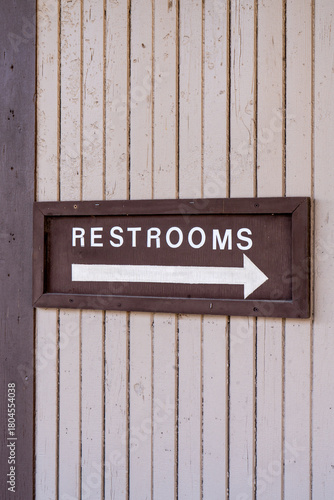 Restrooms Sign