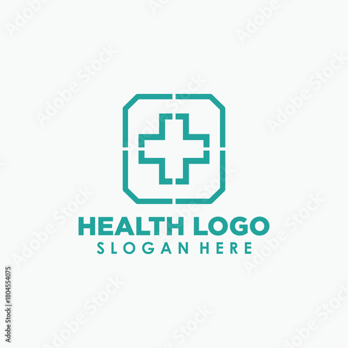 digital health icon design, medical simple logo concept