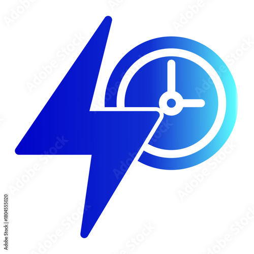 Prime Time Optimization Productivity Icon from Time Management Collection (Glyph Gradient Style)