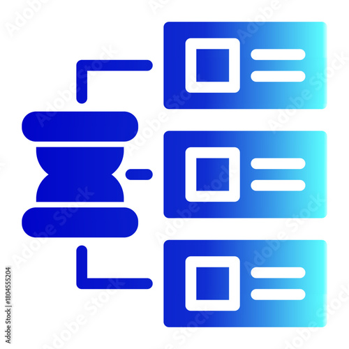 Task Planning Requirements Prediction Icon from Time Management Collection (Glyph Gradient Style)