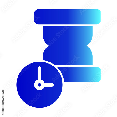 Hourglass Sandclock Waiting Timer Icon from Time Management Collection (Glyph Gradient Style)