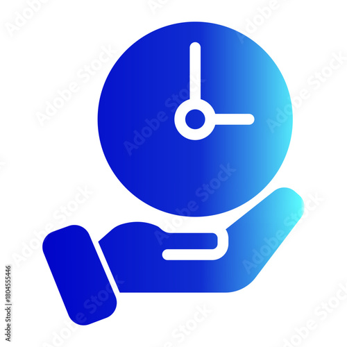 Time Limitation Hand Offer Icon from Time Management Collection (Glyph Gradient Style)