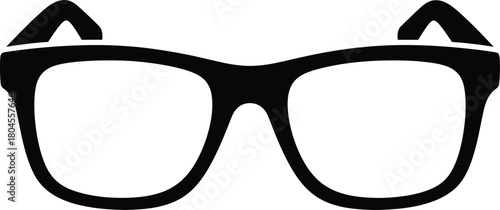 Black frame glasses vector illustration eyewear vision accessory design eps silhouette