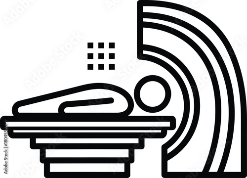 Mri scan machine medical imaging diagnostic radiology technology health eps silhouette