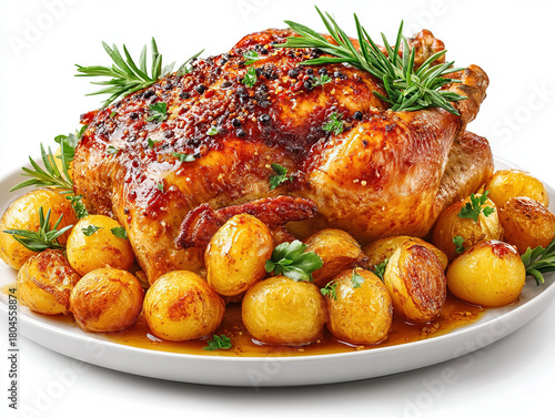a roasted Christmas turkey ...