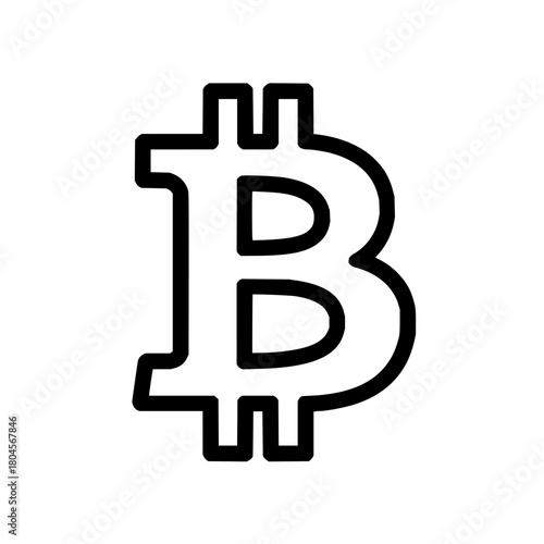 Bitcoin symbol icon vector illustration cryptocurrency blockchain digital currency decentralized finance concept 100