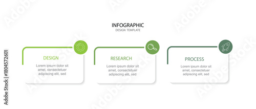 Business Infographic template with 3 options or steps vector illustration.