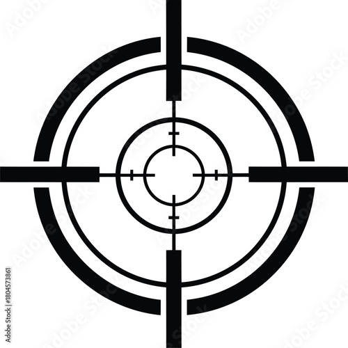Sniper target crosshair vector illustration accuracy focus aim design eps silhouette