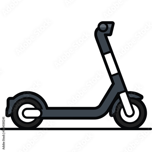 Isolated vector design of modern electric scooter for urban transportation