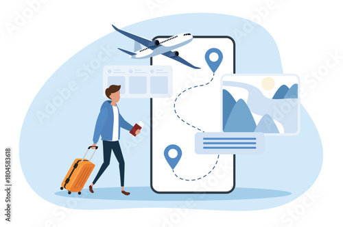 Mobile travel planning, digital tourism, and the convenience of technology in travel.