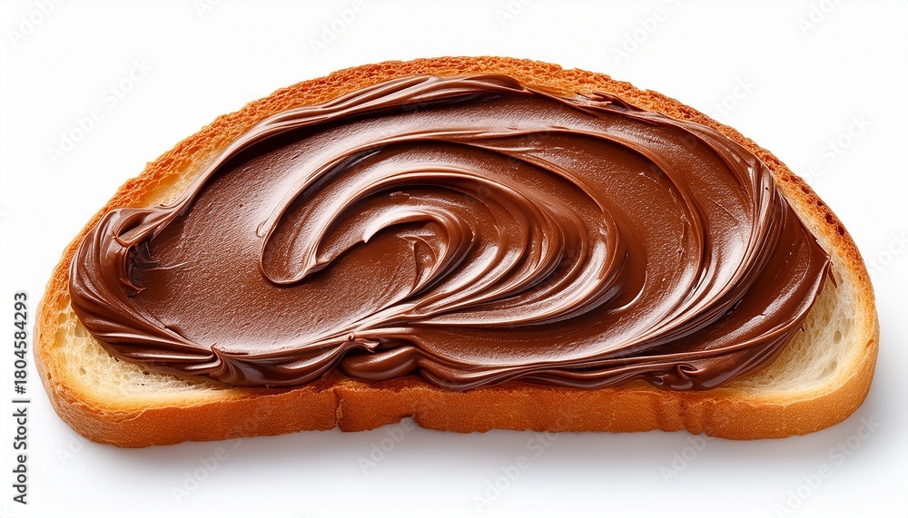 custom made wallpaper toronto digitalSlice Of Bread With Chocolate Swirl Cream Isolated On White Background