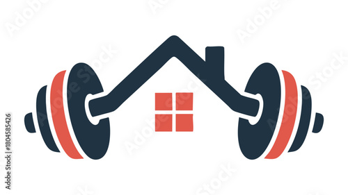 Home fitness workout gym logo