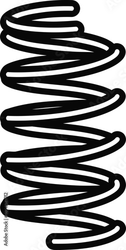 Coil spring vector illustration mechanical component design element eps silhouette