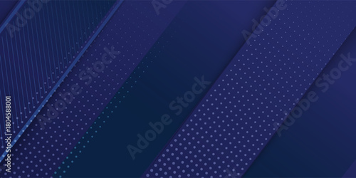 Bright navy blue dynamic abstract vector background with diagonal lines. Trendy classic color of 2020. 3d cover of business presentation banner for sale event night party. Fast moving soft shadow dots