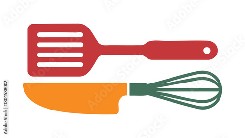 Kitchen utensils cooking set logo