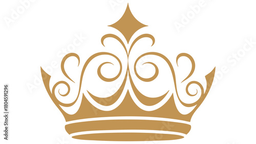 Golden royal crown emblem design