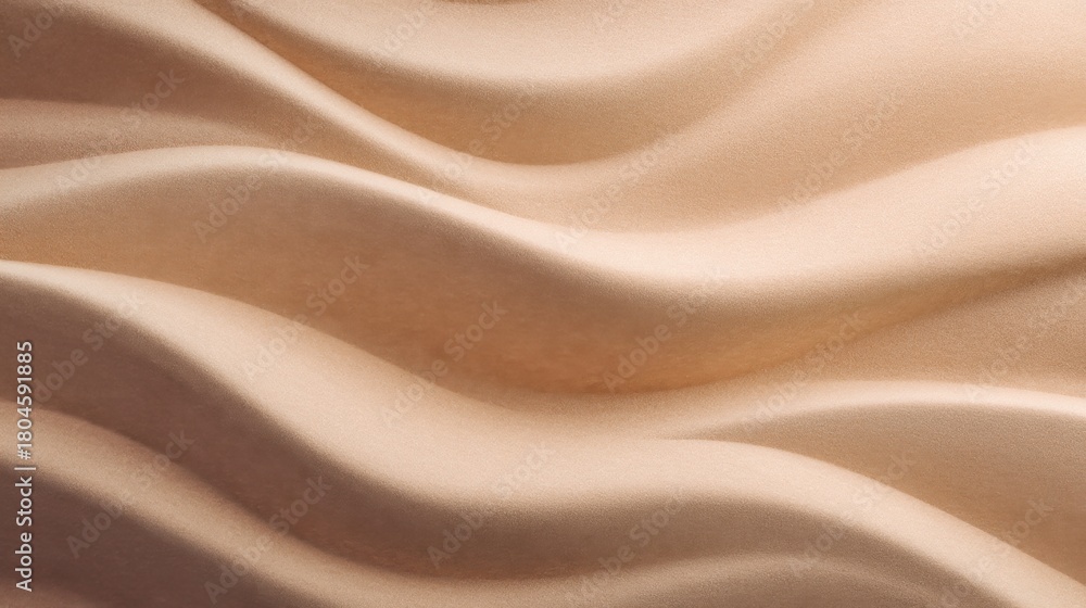 Obraz premium Soft Textured Fabric Waves in Warm Tones Highlighting Smooth Curves and Shading for Elegant Background or Design Use