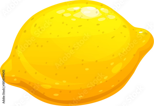 Lemonade and juice drink cartoon citrus, fresh whole lemon. Refreshing drink fresh fruit, summer vacation cocktail vector citrus. Tropical lemonade ingredient or natural juice beverage isolated lemon