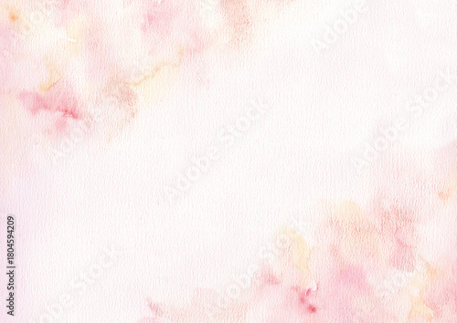 Quadro su tela 水彩画のマーブル 大理石 Soft Neutral Dusty Pink Watercolor paper Marble Texture Background-