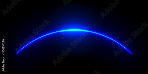 Moving blue light streak ray. 3D illustration