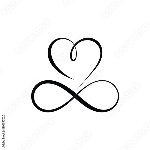 Elegant heart and infinity symbol combination for love and eternity