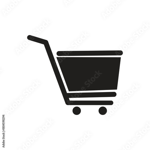 shopping cart icon vector symbol market basket vector illustration