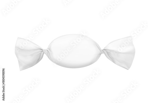 Candy twist mockup. Vector illustration isolated on white background. Ready and simple to use for your design. The mock-up will make the presentation look as realistic as possible. EPS10.