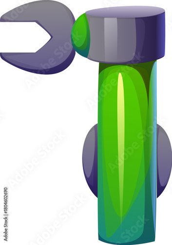 Robot font, robotic machine hand gear typeface for robotic engineering, cartoon vector type. Robot hand font number of robotic mechanism of droid transformer tool and robotic mechanical part type