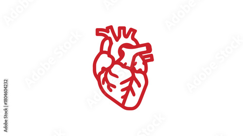 Myocardial Infarction Solid Icon for Human Diseases Vector Usage