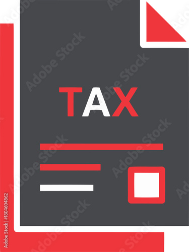Tax document icon for financial planning and government services.