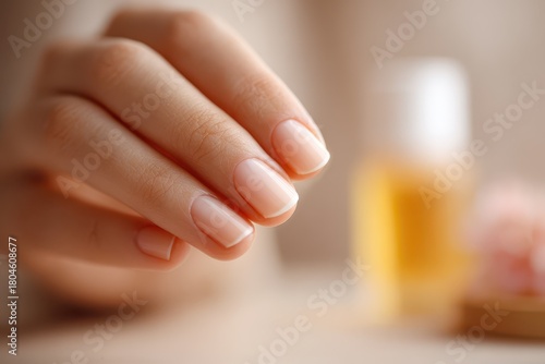 Wallpaper Mural Close-up of a healthy fingernail with a well-groomed cuticle in a nail care scene Torontodigital.ca