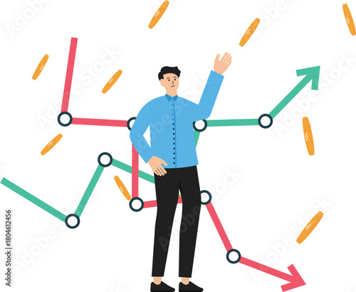 investors working for profit and employees invest. Investment on money and finance concept.

