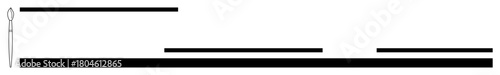 Simplistic arrangement of horizontal bars in varying lengths beside a human figure. Ideal for leadership, growth, comparison, hierarchy, balance, individuality, personal development. Simple flat