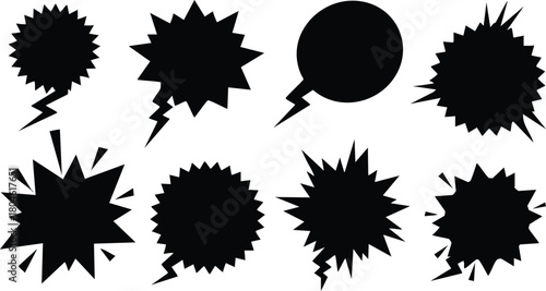 Speech Bubbles and Comic Burst Shapes Collection