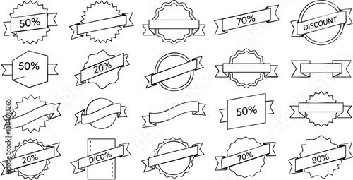 Assortment of Hand-Drawn Vintage Sale Label Designs