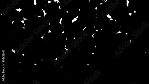 Abstract Grunge White Splatter Isolated on Black Background Texture Element