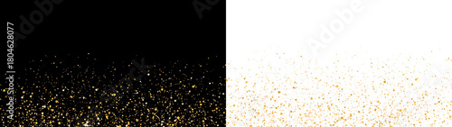 Wallpaper Mural A gold confetti garland with falling glitter, bright sparkles, and repeating yellow dots in PNG format. Torontodigital.ca