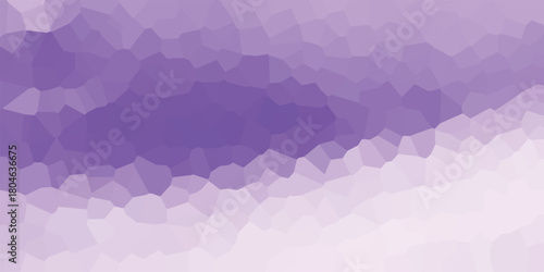 Soft Gradient Abstract Background with Crystalline Geometric Shapes in Shades of Purple and White Creating a Smooth Transition and Modern Design