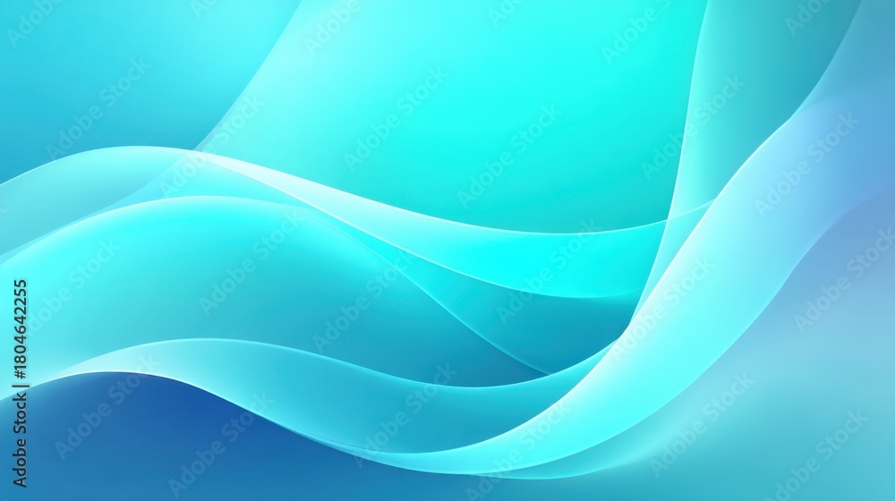 Fototapeta premium Soft Blue Waves with Gentle Flowing Lines and Elegant Curves Creating a Tranquil Background for Design and Creative Projects