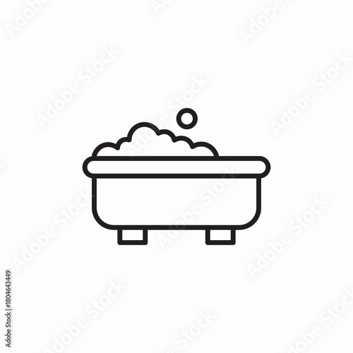 bathtub bathroom icon sign vector