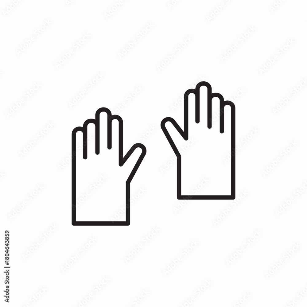 Obraz premium cleaning gloves icon sign vector