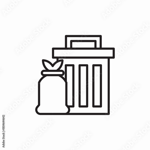 garbage bin icon sign vector