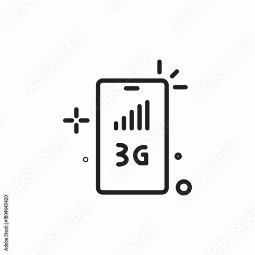 phone 3g icon sign vector