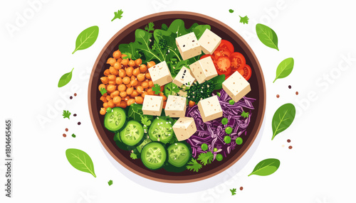 Fresh Vegetable Platter with Creamy Dip and Cutlery on Black Background