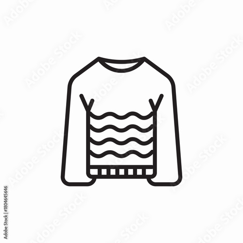 pullover sweater icon sign vector