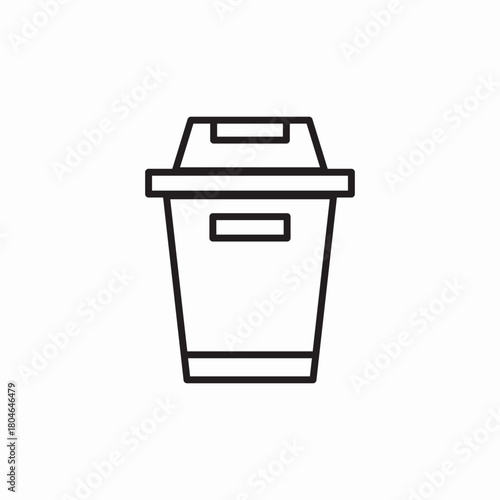 trash bin icon sign vector